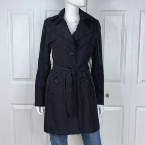 ISAAC MIZRAHI women's black spring coat small LIKE NEW!!
